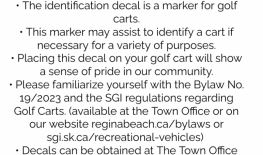 Golf Cart Identification Decals