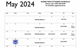Nurse Practitioner Calendar - May 2024
