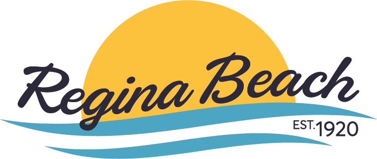 regina beach logo with a sun