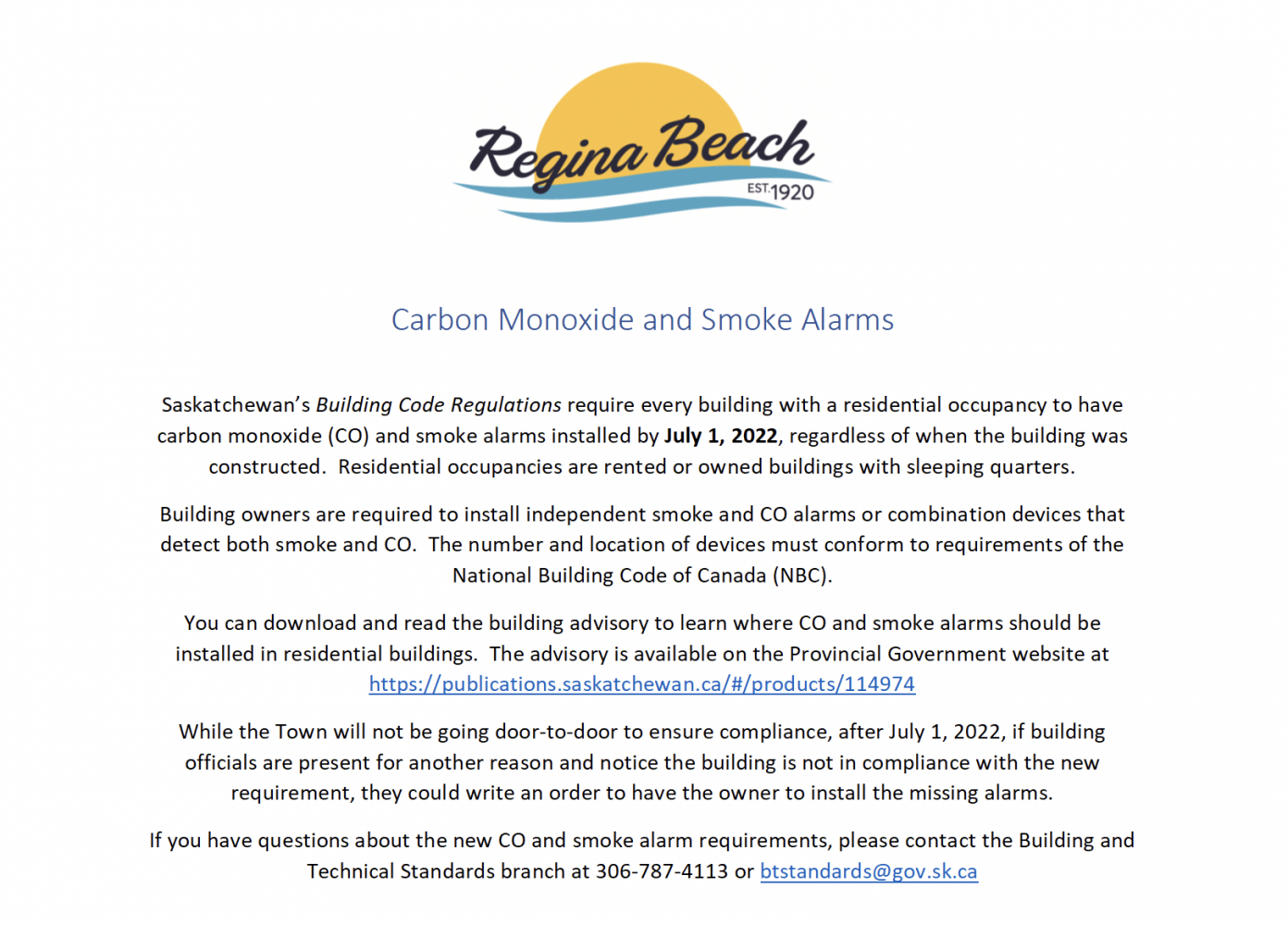 Carbon Monoxide & Smoke Alarms - Construction Codes Advisory
