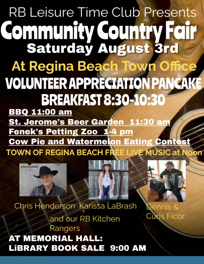 Community Country Fair - August 3rd!