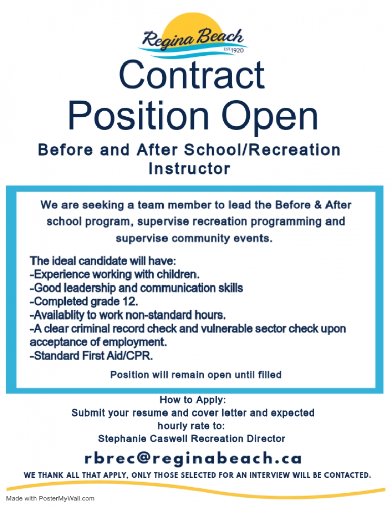 EMPLOYMENT OPPORTUNITY - Recreation 