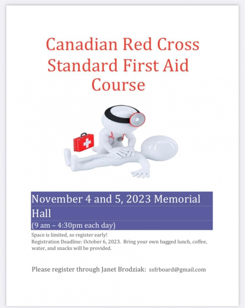 First Aid Course Nov 4th and 5th, 2023