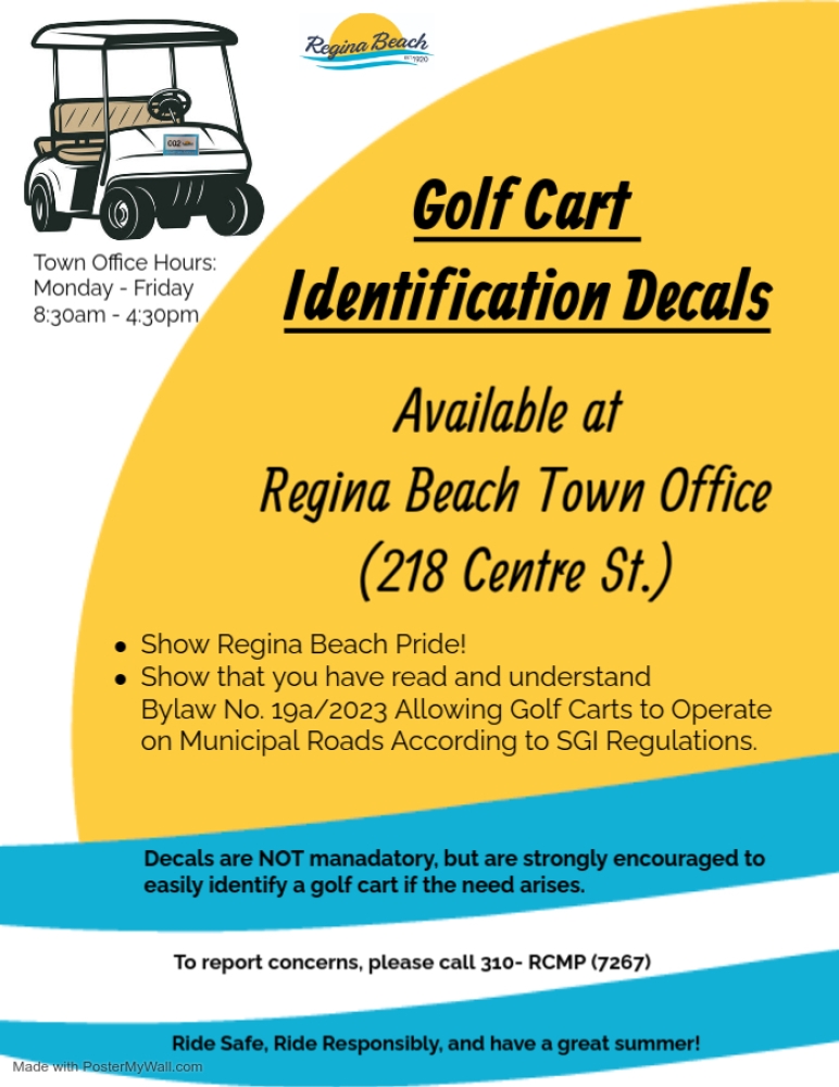 Golf Cart Identification Decals