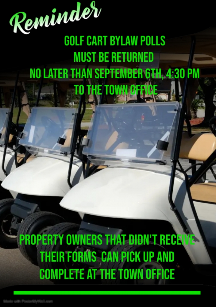Golf Cart Poll Deadline