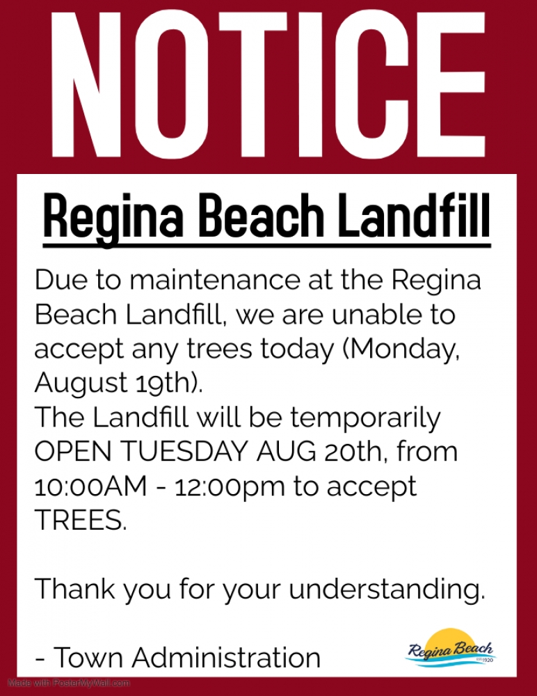 Landfill Notice- August 19th, 2024 