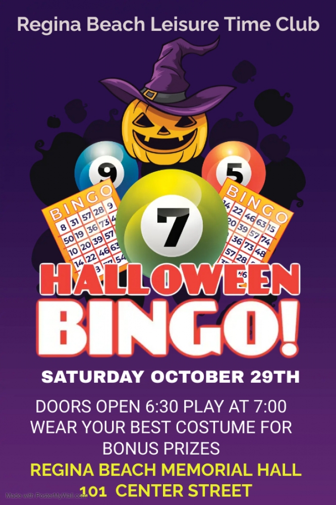 Leisure Time Club Halloween Bingo - Oct 29