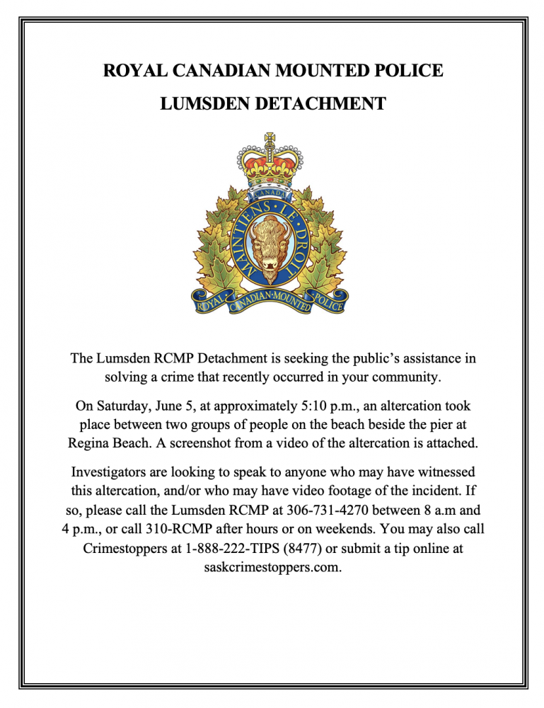 Lumsden RCMP is Looking For Your Help