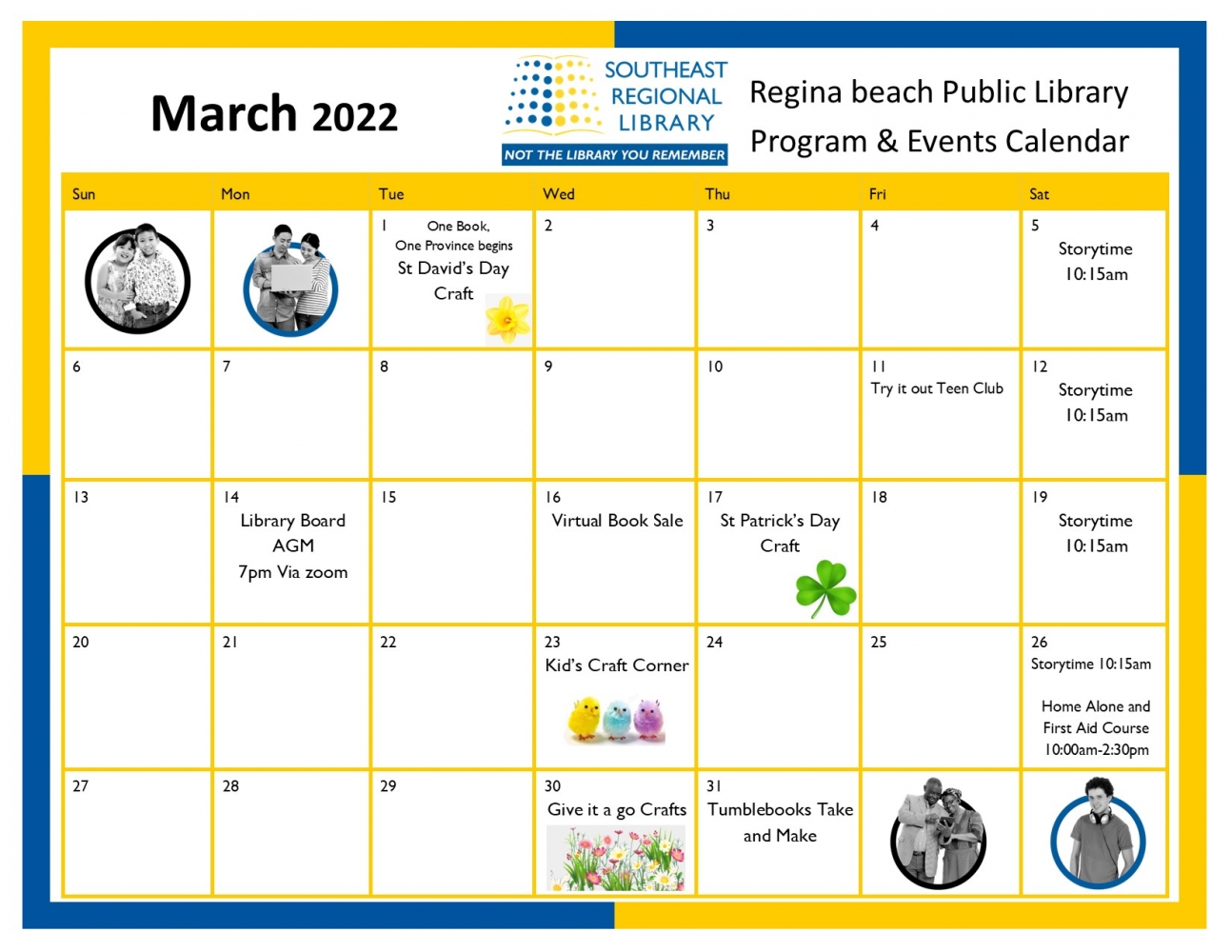 March Library Activities & Calendar