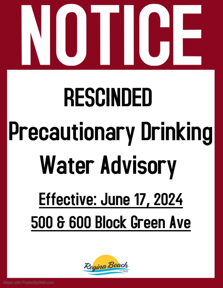 PDWA Rescinded : 500 & 600 Block Green Ave  