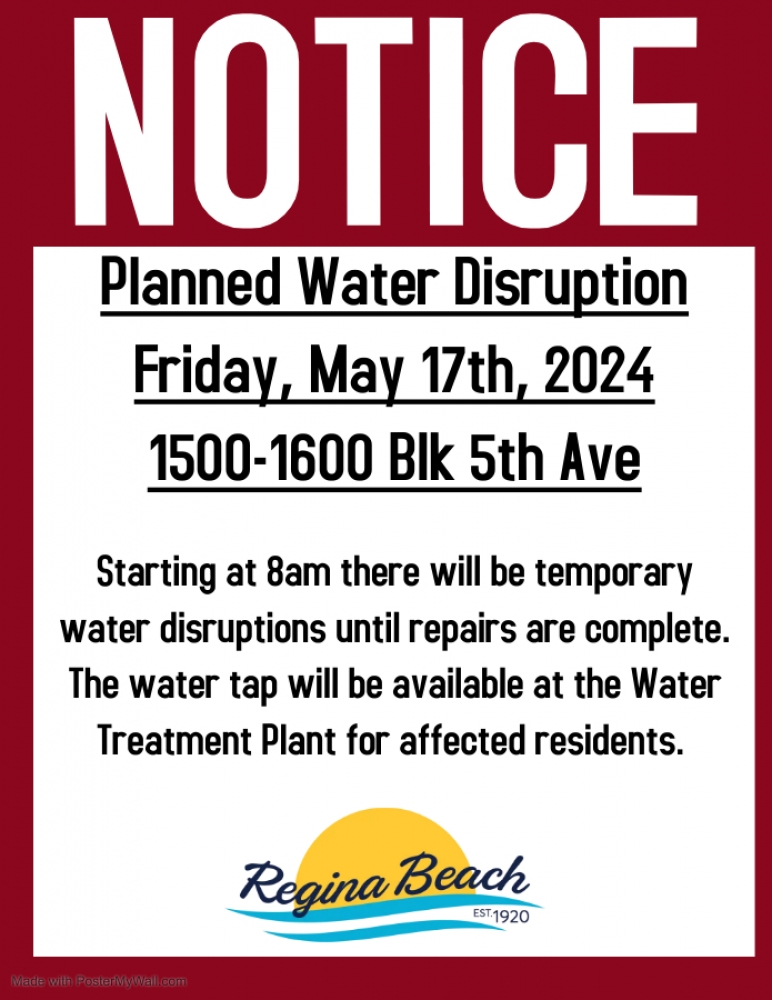 UPDATE-PDWA Planned Water Disruption 1500 & 1600 blk 5th Ave - May 17, 2024 