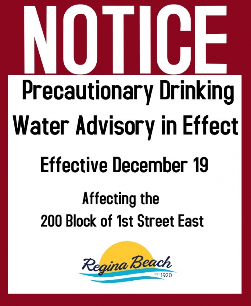 Precautionary Drinking Advisory - 200 Block 1st Street E