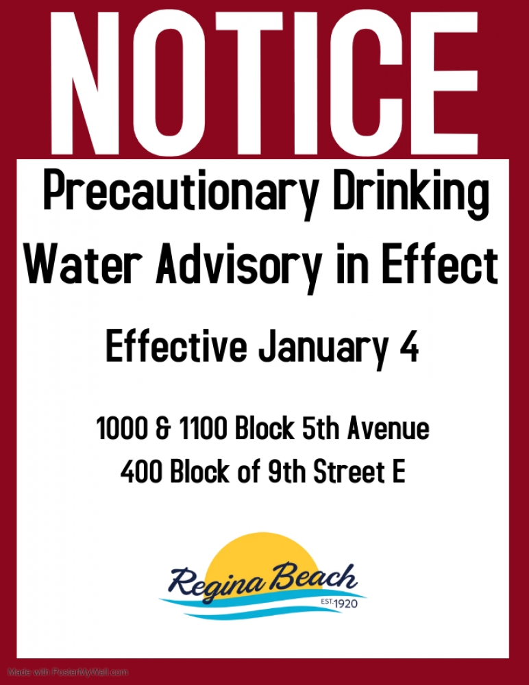 Precautionary Drinking Water Advisory - 1000, 1100 Block 5th Ave & 400 Block 9th Ave
