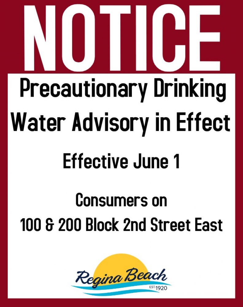 Precautionary Drinking Water Advisory - 2nd Street East (100 & 200 Block)