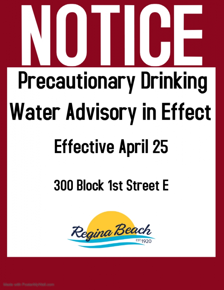 Precautionary Drinking Water Advisory - 300 Block 1st Street E