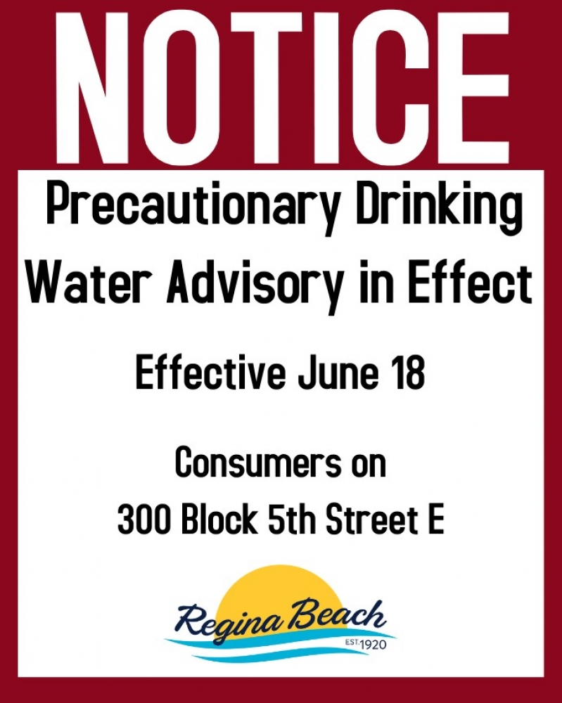 Precautionary Drinking Water Advisory - 300 Block 5th St E