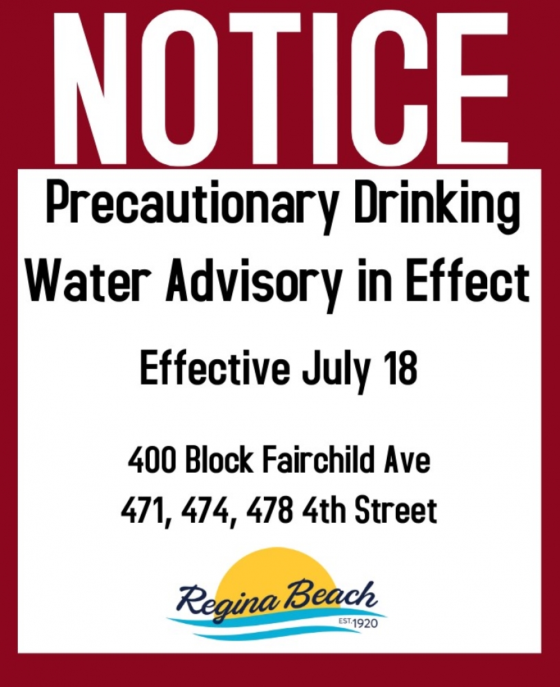 Precautionary Drinking Water Advisory - 400 Blk Farichild, 471, 474, 478 4th St