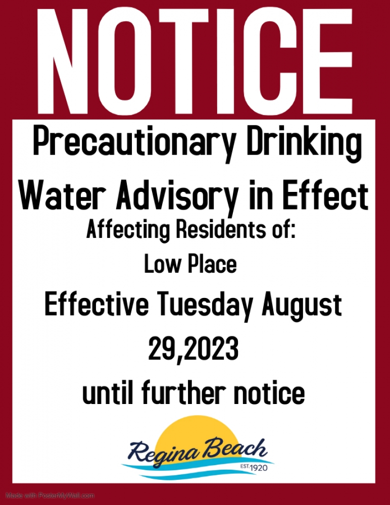 Precautionary Drinking Water Advisory - Low Place August 29,2023