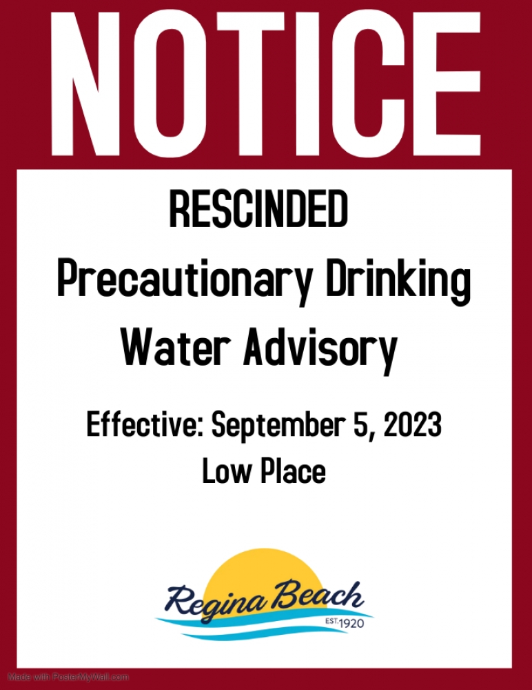 Precautionary Drinking Water Advisory - Low Place - Rescinded- Sept 5,2023