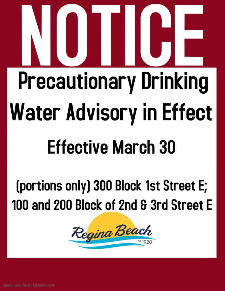 Precautionary Drinking Water Advisory - (Portions Only) 300 Block of 1st Street E/100 and 200 Block of 2nd and 3rd Street E