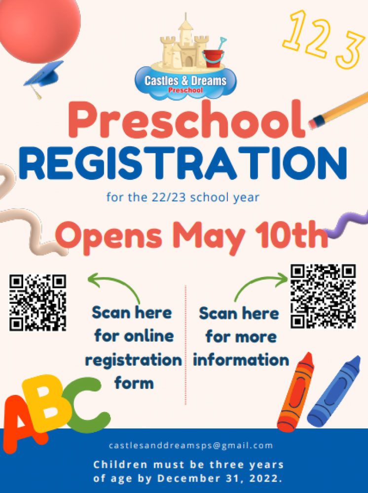 Preschool Registration - Opens May 10