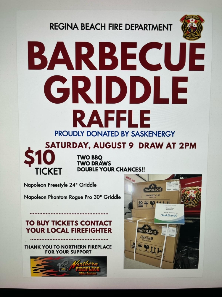 Regina Beach Fire Department BBQ Raffle