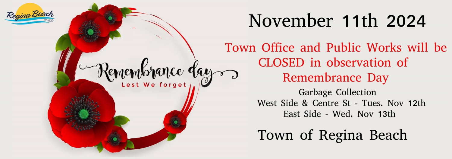 Remembrance Day - Office and Public Works Closed