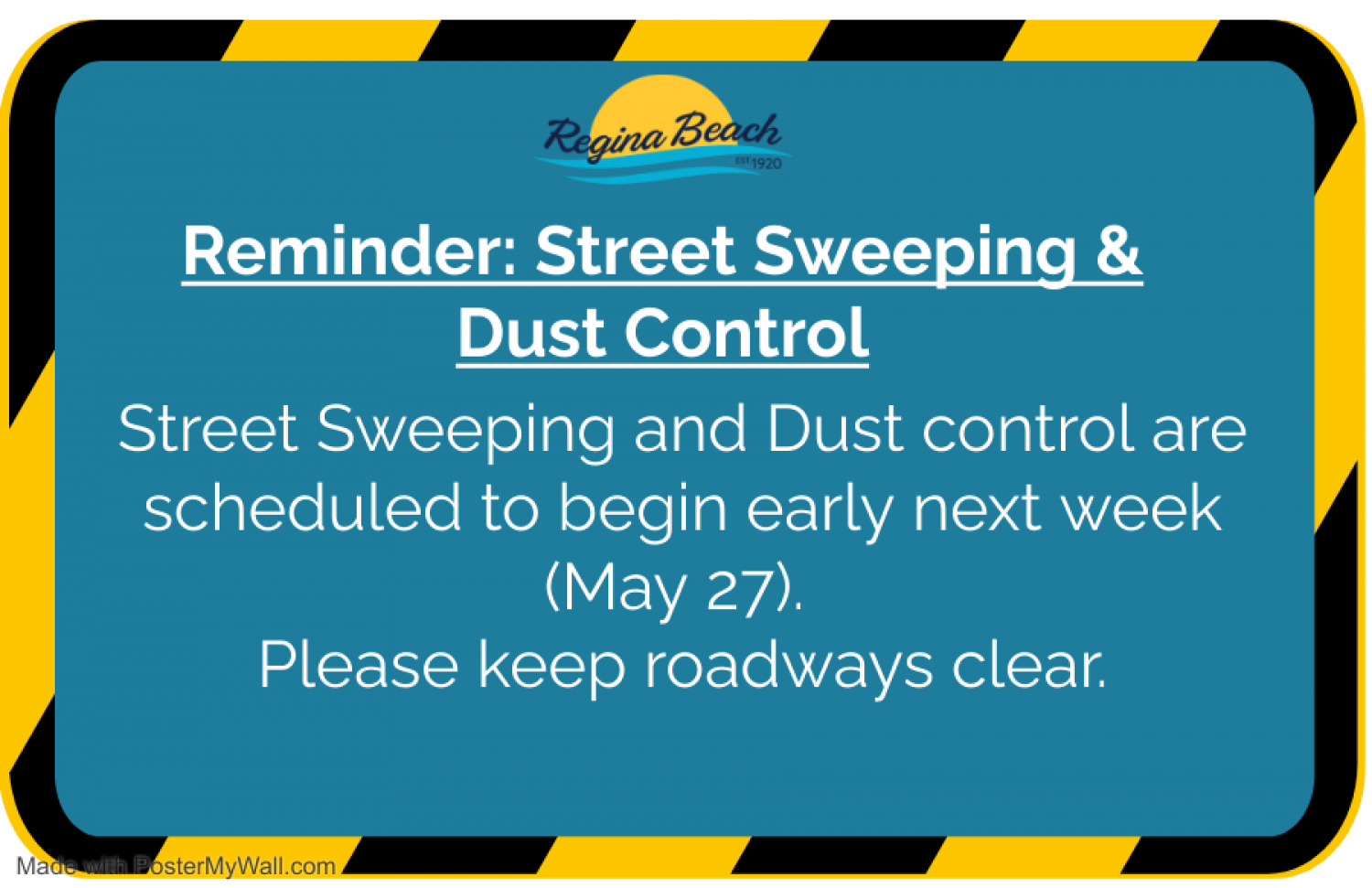 Reminder: Street Sweeping and Dust Control 