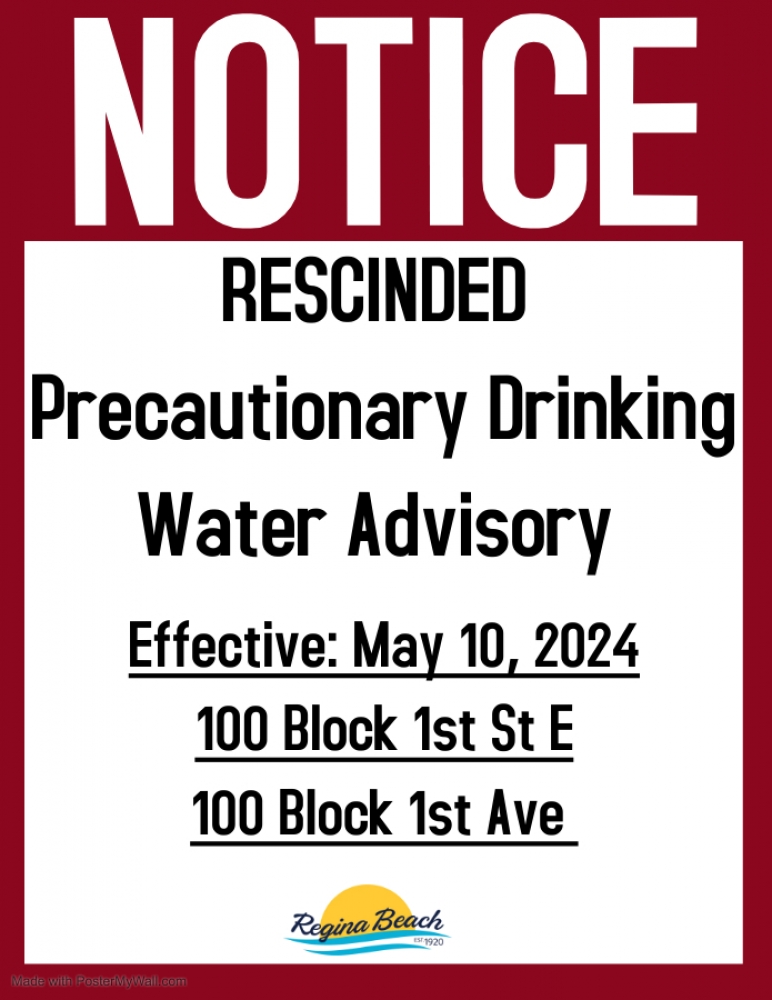 Rescinded PDWA - 100 Block 1st St E & 100 Block 1st Ave
