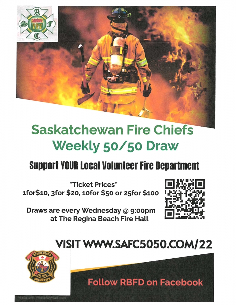 Saskatchewan Fire Chiefs 50/50 Draw