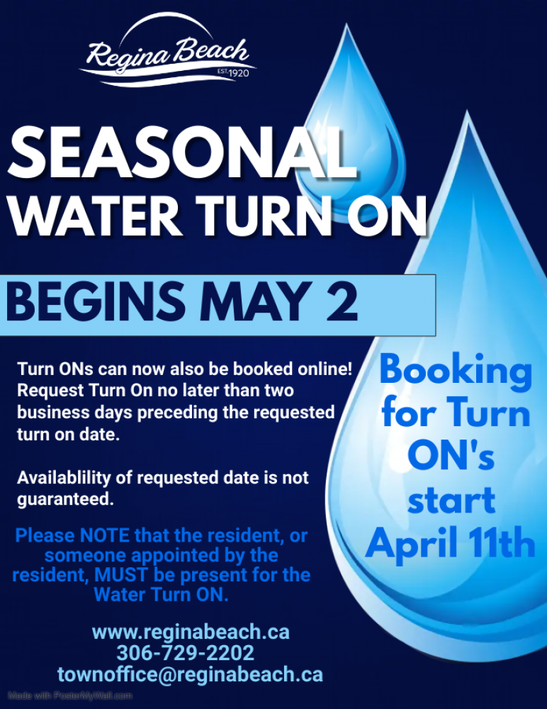 Seasonal Water Line Turn ON Information