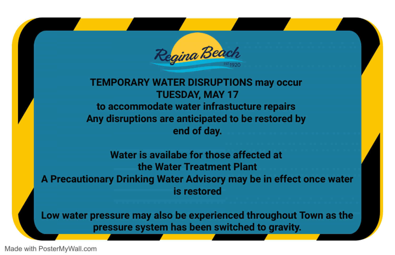 Temporary Water Disruption
