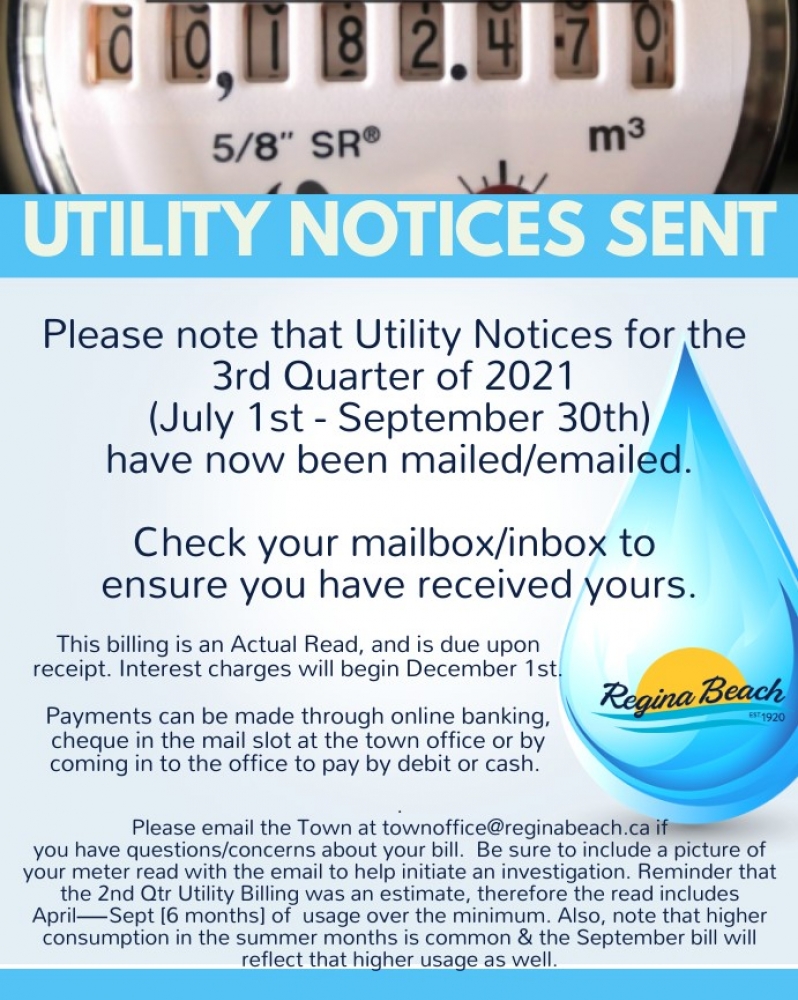 Utility Notices have been sent!