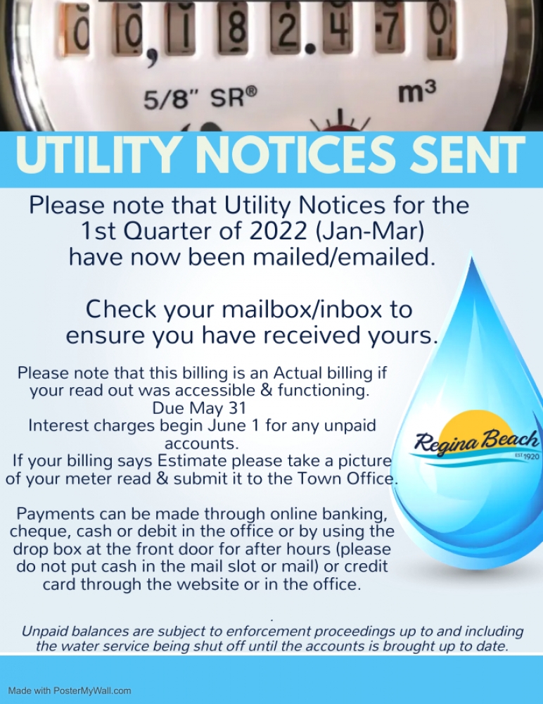 Utility Notices have been sent!