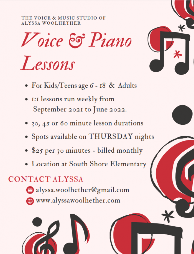 Voice & Piano Lessons