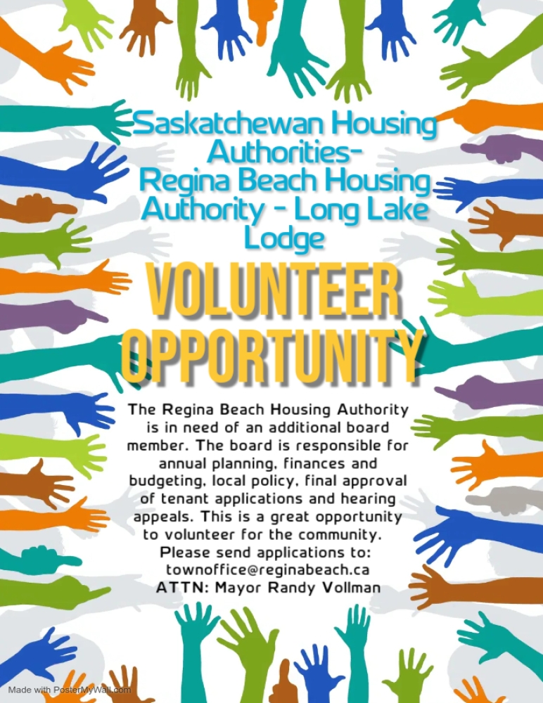 Volunteer Opportunity - Regina Beach Housing Authority 