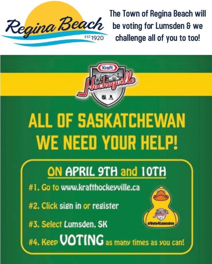 VOTE Lumsden for Kraft Hockeyville