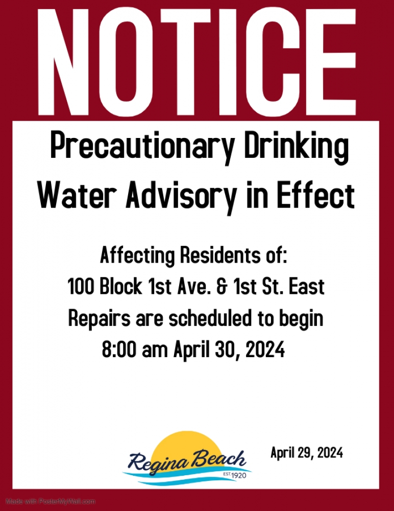 Water Break 100 Blk 1st Ave. & 1st St. E-April 29/24 UPDATE