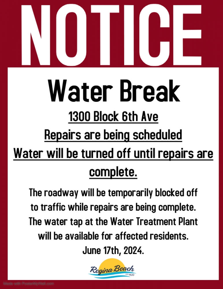 Water Break - 1300 Block of 6th Ave 