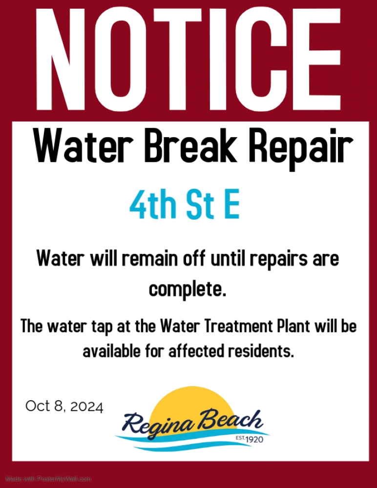 Water Break 4th St E - Precautionary Drinking Water Advisory 