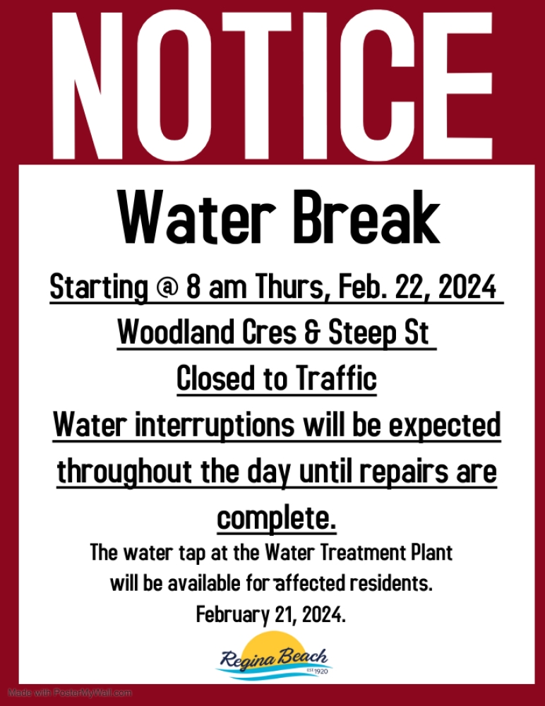 Water Break Repair Feb 22, 2024 Woodland Cres & Steep St
