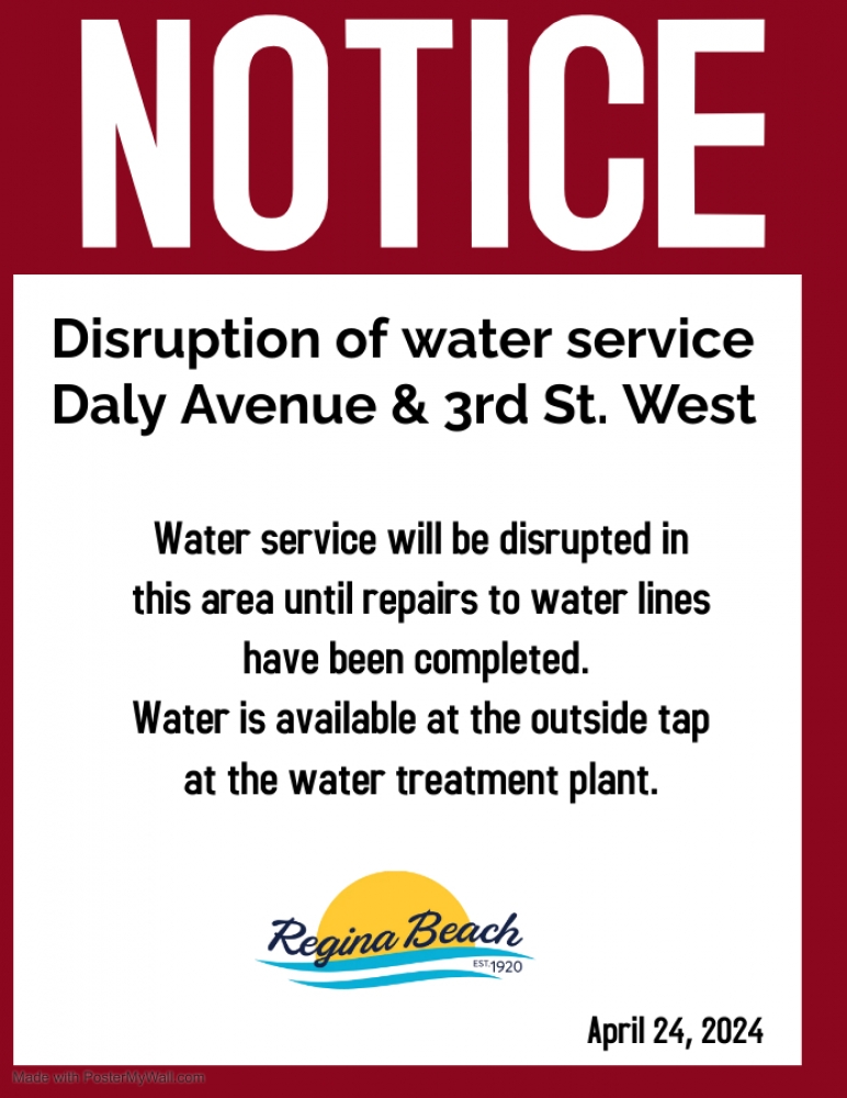 Water Disruption Daly & 3rd St. W