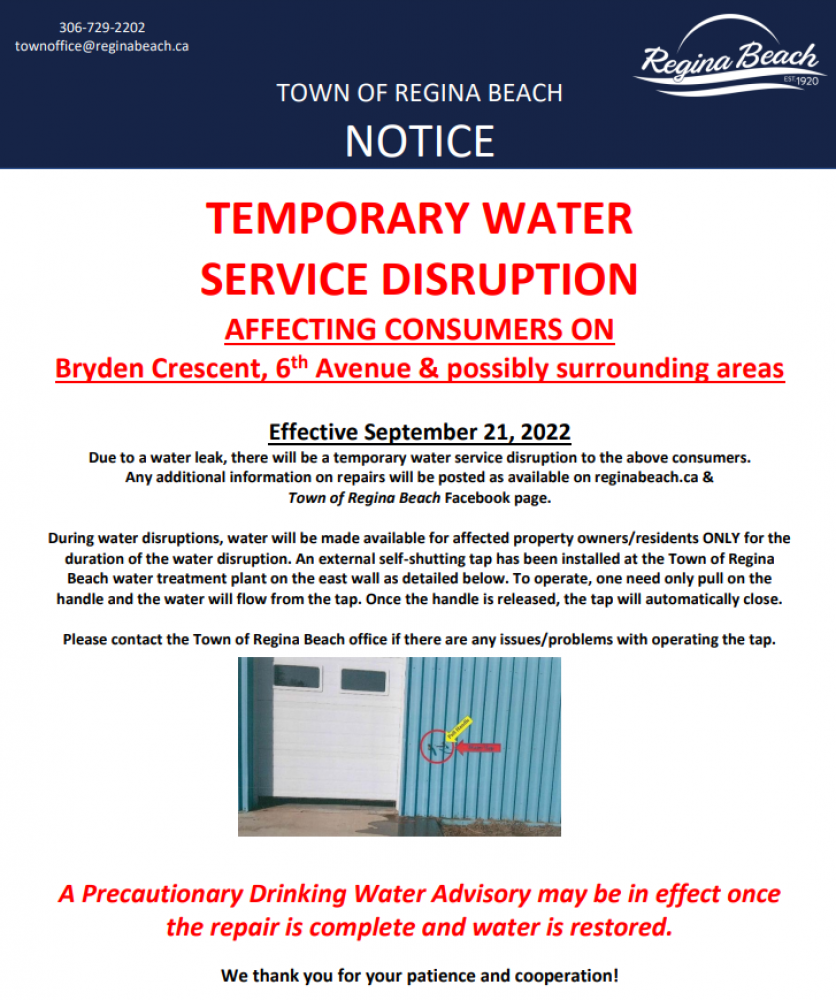 Water Disruption Notice