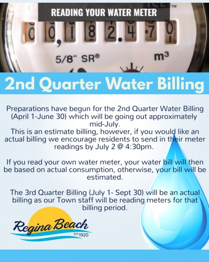 2nd Quarter Water Billing 