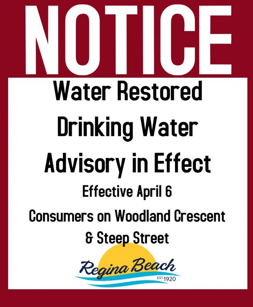 Water Restored/Drinking Water Advisory - Woodland Cres & Steep St