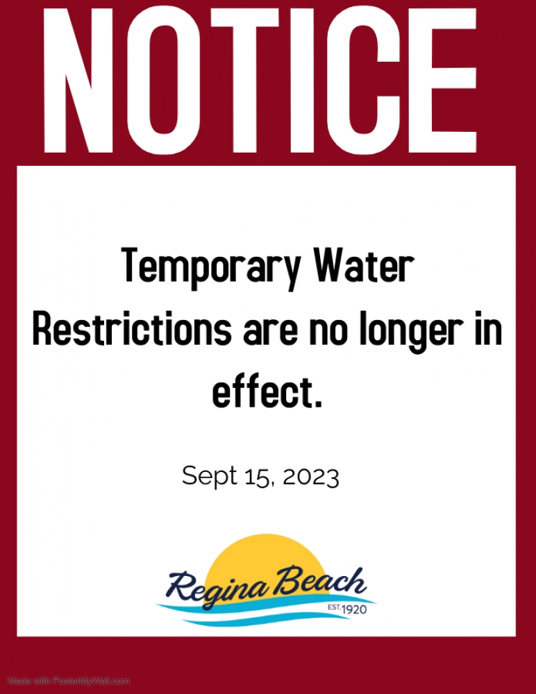 Water Restrictions No Longer in Effect