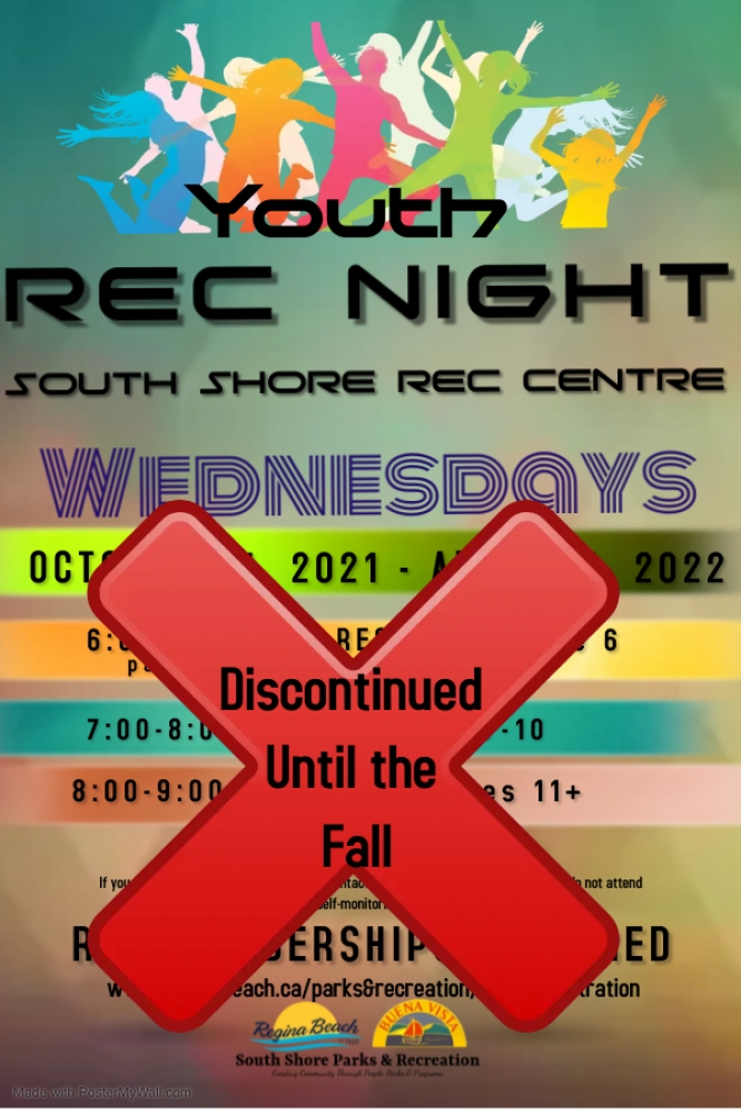 Wednesday Youth Rec Nights Discontinued 