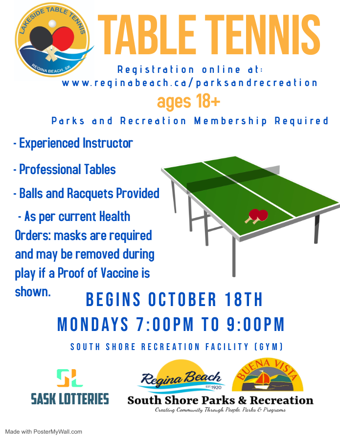 Adult Table Tennis 15+