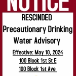 Rescinded PDWA - 100 Block 1st St E & 100 Block 1st Ave