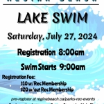 Annual Regina Beach Lake Swim - July 27th, 2024